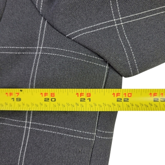 Kasper Blazer Women Size 16 Black White Check Front Slip Pockets 1 Button Lined - Picture 9 of 11